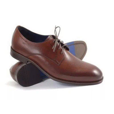 brązowe derby męskie premium Pilpol Prato PW139 skórzane eleganckie