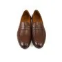 buty męskie Pilpol Prato PW201 B316 Brązowe Penny Loafers