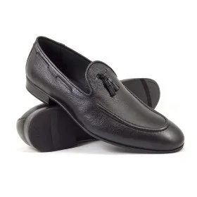 buty męskie Pilpol Prato PW202 C267 Czarne Penny Loafers