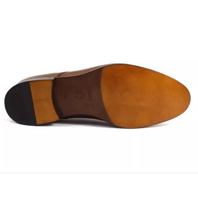 Derby męskie brązowe Exclusive – skórzana podeszwa Derby męskie brązowe Exclusive – skórzana podeszwa