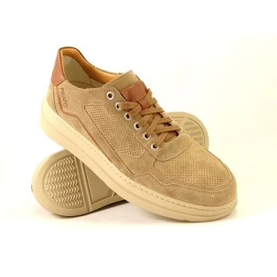 buty męskie Pilpol Prato PC217 R411 Lekkie Trampki Beżowe