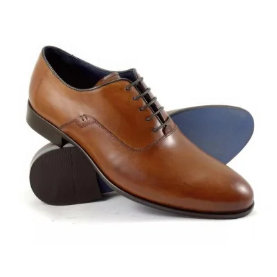 Oxfordy męskie koniak Pilpol Prato PW035 plain toe