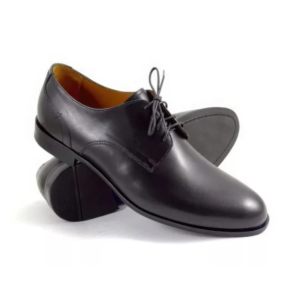 Derby Męskie Czarne Pilpol Prato PW137 Premium