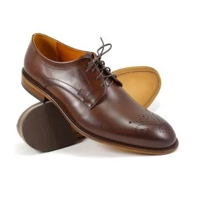 buty męskie Pilpol Prato PW199 B203 Brązowe Derby Rozeta