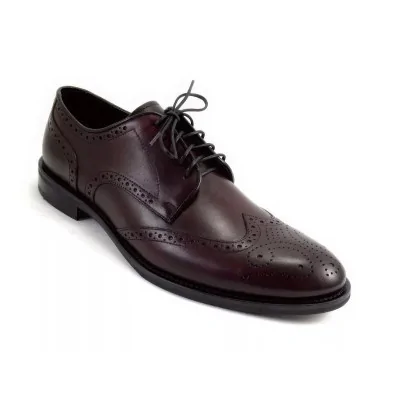 Brogsy Burgundowe Pilpol Prato PW081 – derby brogsy premium