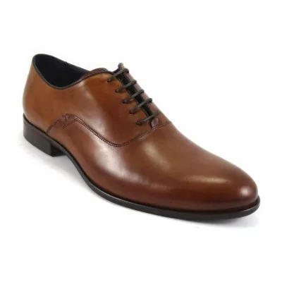 Oxfordy męskie koniak PW035 – eleganckie premium Oxfordy męskie koniak PW035 – eleganckie premium