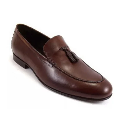 Eleganckie loafersy orzechowe męskie – Pilpol PW056