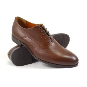 buty męskie Pilpol Prato PW224 B419 Brązowe Oxfordy