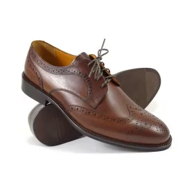 buty męskie Pilpol Prato PW217 B203 Brązowe Brogsy-Derby