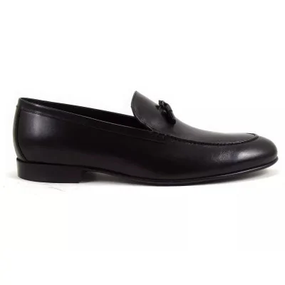Eleganckie loafersy czarne męskie – Pilpol PW056 Eleganckie loafersy czarne męskie – Pilpol PW056