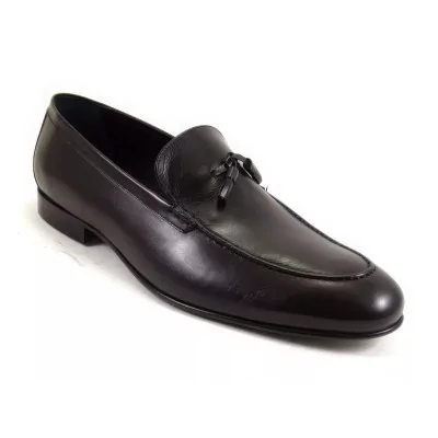 Eleganckie loafersy czarne męskie – Pilpol PW056 Eleganckie loafersy czarne męskie – Pilpol PW056