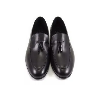 Eleganckie loafersy czarne męskie – Pilpol PW056 Eleganckie loafersy czarne męskie – Pilpol PW056