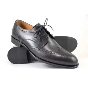 Buty męskie Pilpol Prato PW217 C1 Czarne Brogsy-Derby