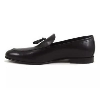 Eleganckie loafersy czarne męskie – Pilpol PW056 Eleganckie loafersy czarne męskie – Pilpol PW056