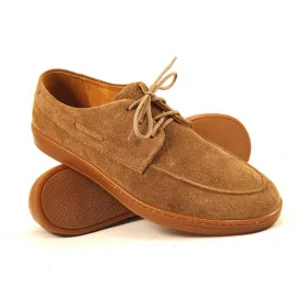 Buty męskie Pilpol Prato PC246 B421 Beżowe Zamszowe Derby Casual