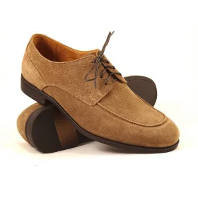 buty męskie Pilpol Prato PW218 B421 Khaki Zamszowe Derby Casual