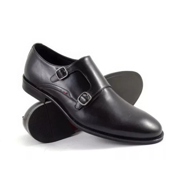 Eleganckie Monki Czarne Męskie Pilpol Prato PW096