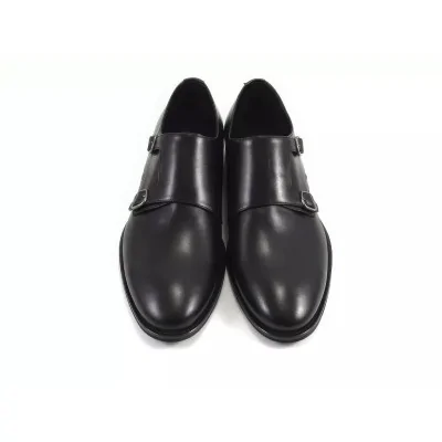 Eleganckie monki czarne męskie – Pilpol PW096 Eleganckie monki czarne męskie – Pilpol PW096