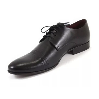 Eleganckie derby czarne męskie – Derby Czarne Pilpol 1707