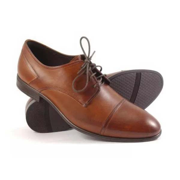 Eleganckie Derby Koniakowe Męskie Pilpol Prato 1689