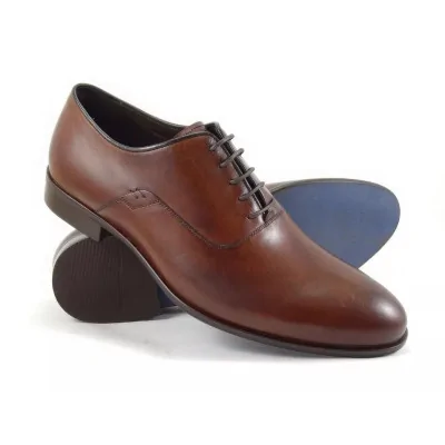 Oxfordy męskie orzech Pilpol Prato PW035 plain toe