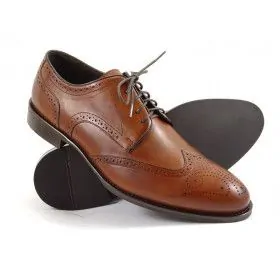 buty męskie Pilpol Prato PW054 W760 Brązowe Brogsy-Derby