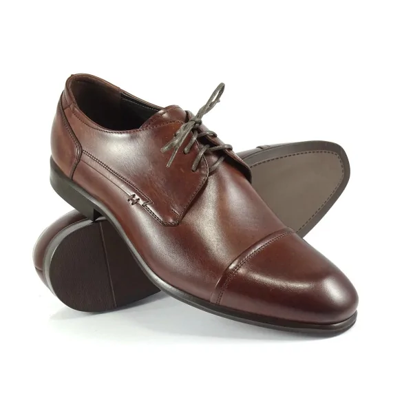 Eleganckie Derby Orzechowe Męskie Pilpol Prato PW170