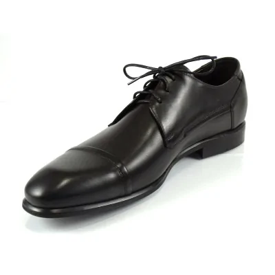 Eleganckie derby czarne męskie – Derby Czarne Pilpol Prato PW170