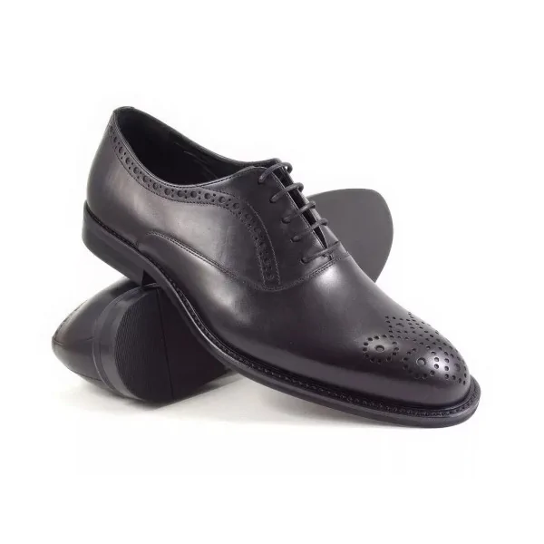 Oxfordy Czarne Męskie Pilpol Prato PW161