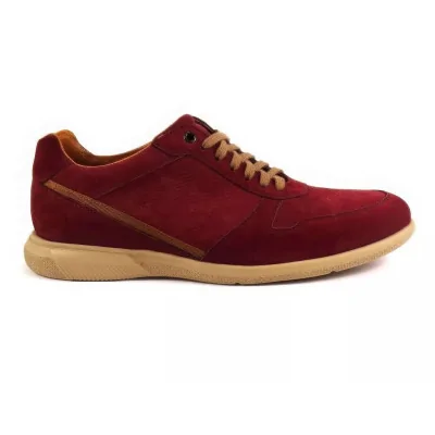 Bordowe buty casual męskie – Casual Pilpol PC189