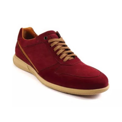 Bordowe buty casual męskie – Casual Pilpol PC189