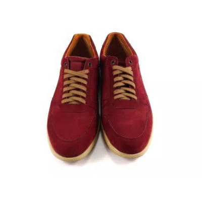 Bordowe buty casual męskie – Casual Pilpol PC189