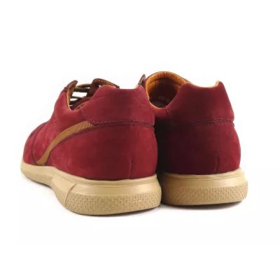 Bordowe buty casual męskie – Casual Pilpol PC189