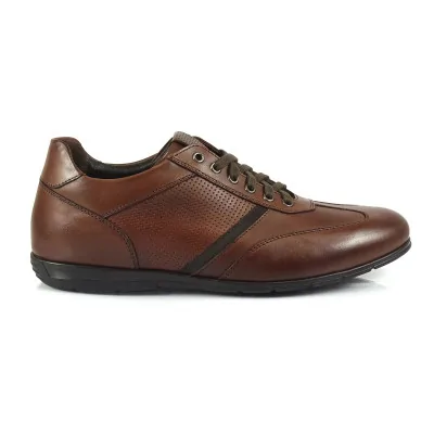 Orzechowe buty casual męskie – Casual Pilpol Prato PW180 Orzechowe buty casual męskie – Casual Pilpol Prato PW180