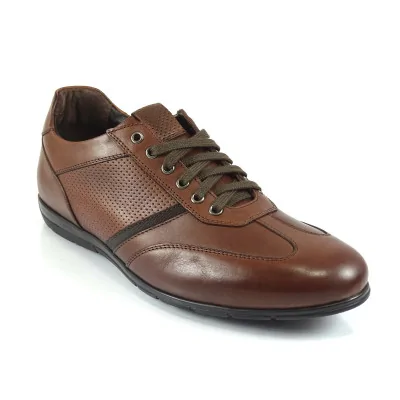Orzechowe buty casual męskie – Casual Pilpol Prato PW180 Orzechowe buty casual męskie – Casual Pilpol Prato PW180