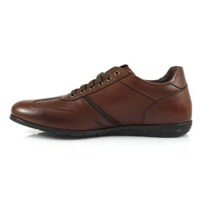 Orzechowe buty casual męskie – Casual Pilpol Prato PW180 Orzechowe buty casual męskie – Casual Pilpol Prato PW180
