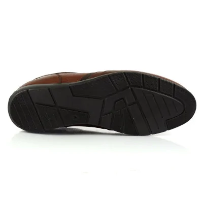 Orzechowe buty casual męskie – Casual Pilpol Prato PW180 Orzechowe buty casual męskie – Casual Pilpol Prato PW180