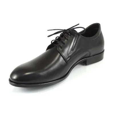 Eleganckie derby czarne męskie – Derby Czarne Pilpol Prato PW165 Eleganckie derby czarne męskie – Derby Czarne Pilpol Prato PW165