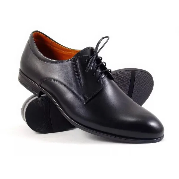 Buty Derby Czarne Męskie Pilpol 1746