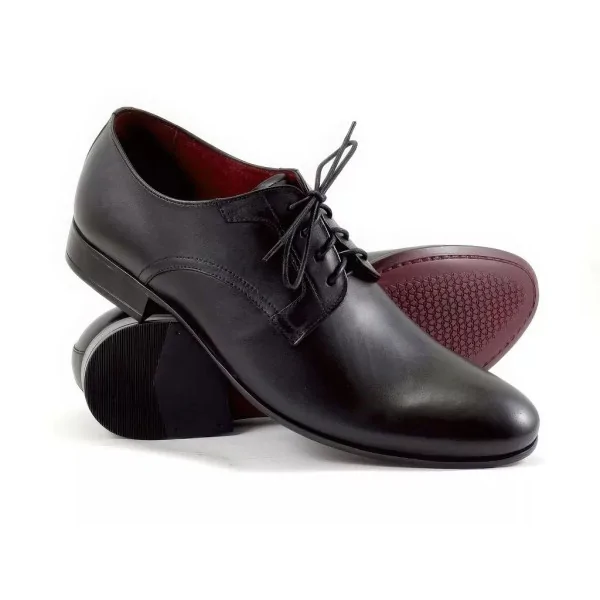 Derby męskie czarne Pilpol 1672 Regular