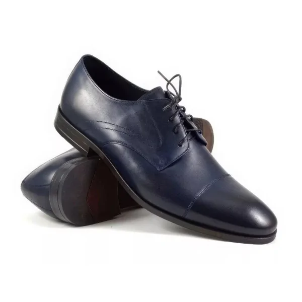 Derby Granatowe Męskie Pilpol 1750